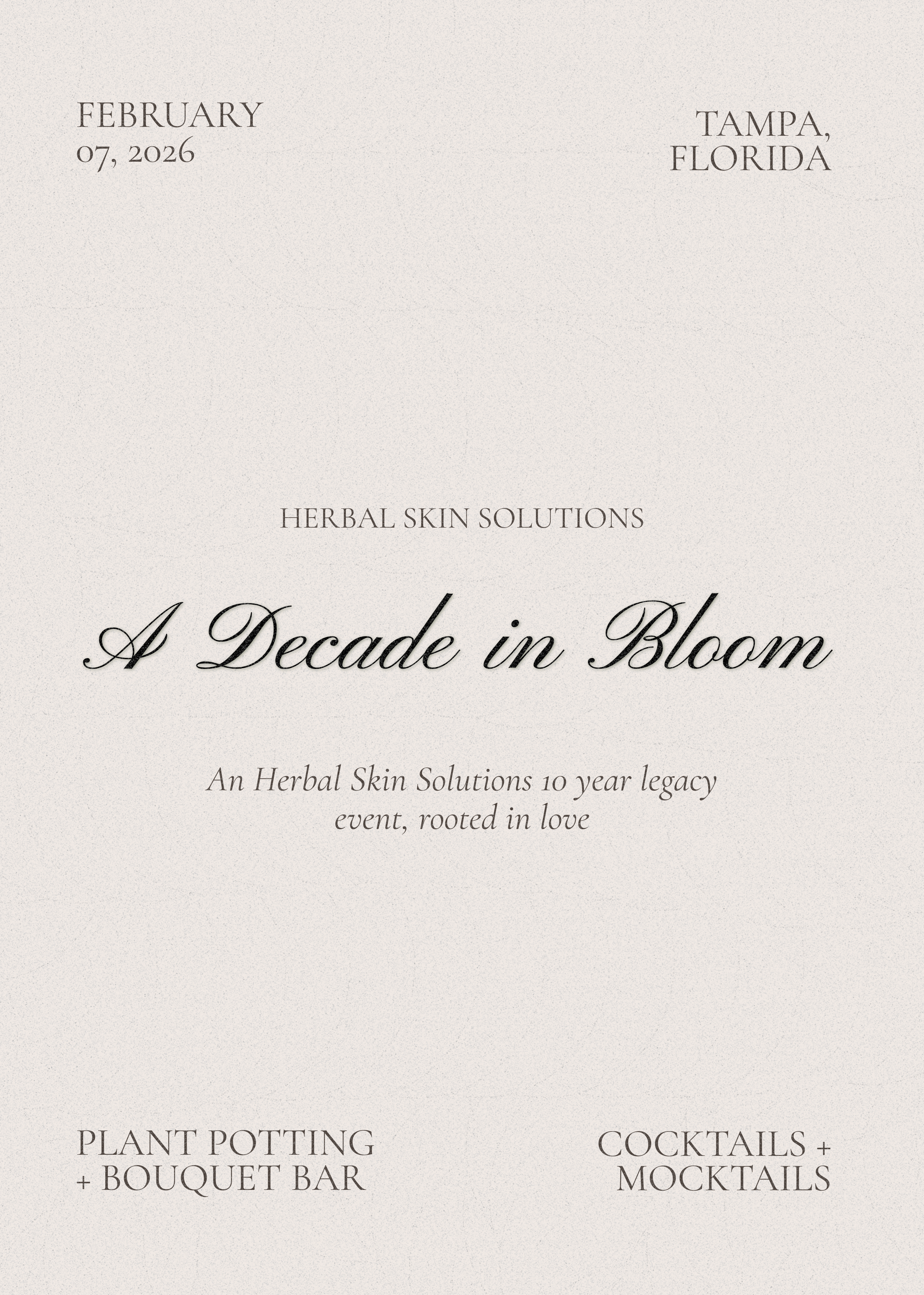Herbal Skin Solutions 10 Year Legacy Event: A Decade in Bloom