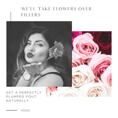 We'll Take Flowers Over Fillers - 1080x1080 B&W