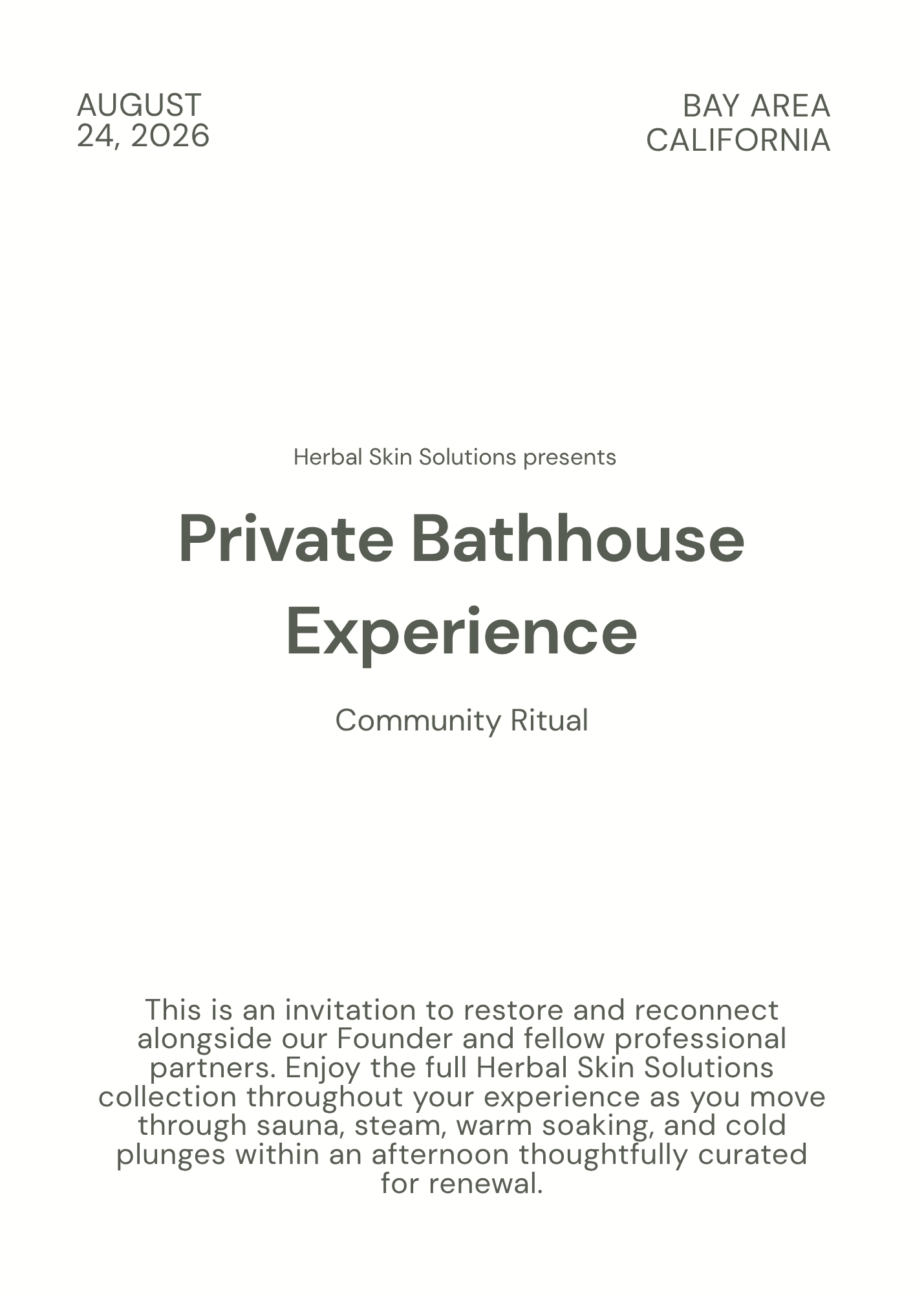 Private Bathhouse Experience | Bay Area Community Ritual